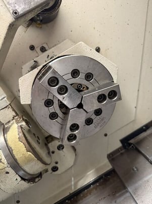 Mazak #QTN-100, CNC lathe, 21.6" swing, 6" chuck, 2" bar, 12.1" machining length, 11" turning diameter, 2005 - Image 6