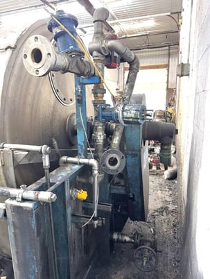 Alar Auto-Vac #660, Stainless Steel rotary vacuum drum fil, skid w/ 40 HP explosion proof vacuum pump, 2015 - Image 4