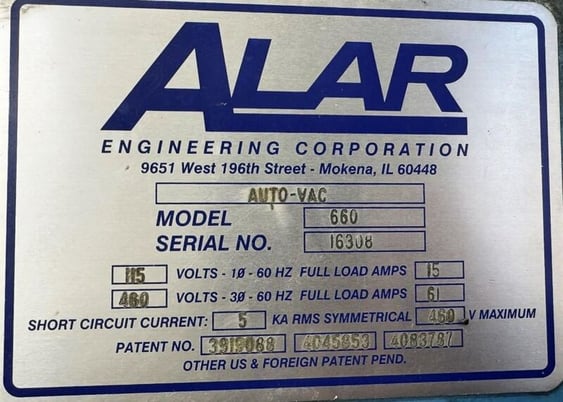 Alar Auto-Vac #660, Stainless Steel rotary vacuum drum fil, skid w/ 40 HP explosion proof vacuum pump, 2015 - Image 5