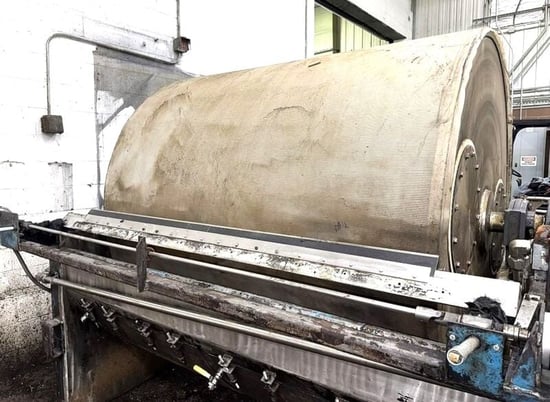 Alar Auto-Vac #660, Stainless Steel rotary vacuum drum fil, skid w/ 40 HP explosion proof vacuum pump, 2015 - Image 10