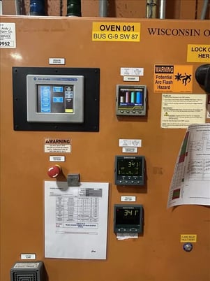 96" width x 120" H x 144" L Wisconsin, walk-in oven, 500&deg;F, gas fired - Image 3