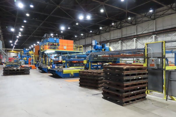 McKay #SE4-500-136-84, Blanking Line, 500 ton, 12" stroke, 75" Shut Height, 20" adj, 15-60 SPM, 136" x84" bed - Image 5