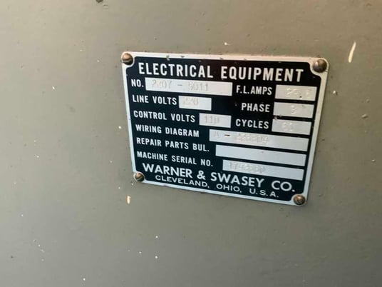 No. 3 Warner & Swasey, M2200, turret lathe, 15-3/8" swing, 3-jaw 8" chuck, 4 flange tool holders, coolant - Image 10