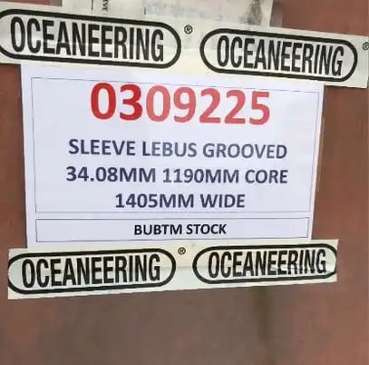 Sleeve Lebus Grooved, 1.34"sleeve, 46.9"core, 55.3"wide - Image 2