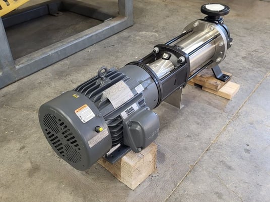 52 GPM @ 358' TDH, Grundfos #CR10-10H-G22-A-V-HQQV, horizontal multi-stage centrifugal pump package, unused - Image 3