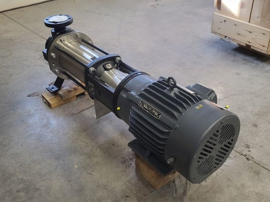 52 GPM @ 358' TDH, Grundfos #CR10-10H-G22-A-V-HQQV, horizontal multi-stage centrifugal pump package, unused - Image 4