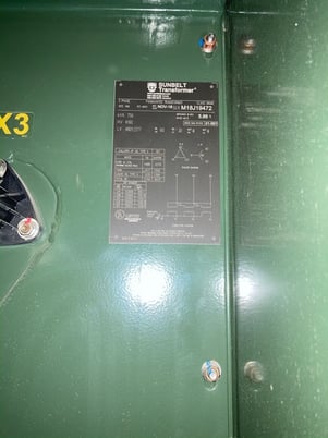 750 KVA 4160 Delta Primary, 480Y/277 Secondary, Sunbelt, padmount transformer, 2018 - Image 2