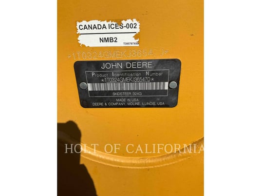John Deere 324G, Skid Steer Loader, 1694 hours, S/N: 1T0324GMEKJ365470, 2021 - Image 6