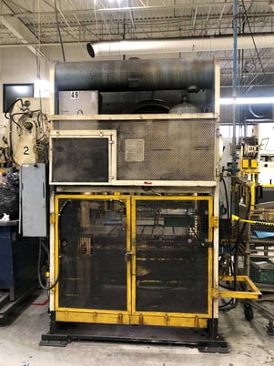 121 Ton, Aida #NC2-110(2), double crank gap frame press, 7.08" stroke, 15.7" Shut Height, 13.8" throat, 3.54" - Image 2