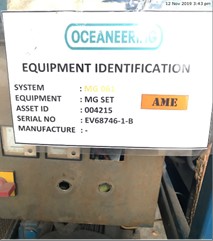 Oceaneering International, motor/genset, 25 KVA, 1800 RPM, 440 Volts, 33 amp - Image 2