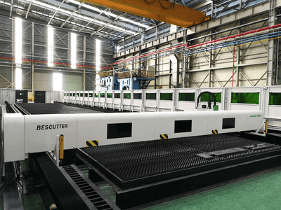 Bescutter #GIGA, IPG fiber laser cutter, super size laser table, 2 sizes, 12000 watt, Precitec head, Beckoff - Image 7