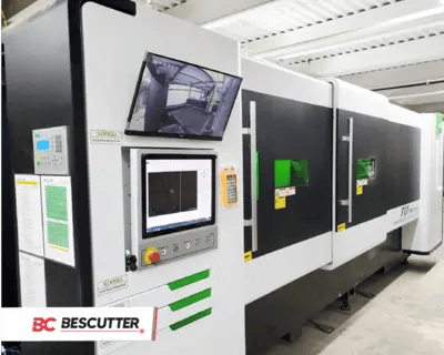 Bescutter #FlyCoil-5x13, fiber laser sheet cutter, 5' x 13', enclosure w/ CE safety window, shuttle tables - Image 1