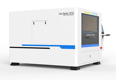 Bescutter #Cube-1313, IPG continuous wave fiber laser, 1400 watt, 51" X, 51" Y, 5" Z, 4' x 4' sheet, air - Image 2