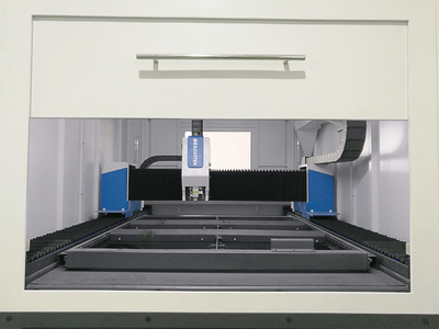 Bescutter #Cube-1313, IPG continuous wave fiber laser, 1400 watt, 51" X, 51" Y, 5" Z, 4' x 4' sheet, air - Image 5