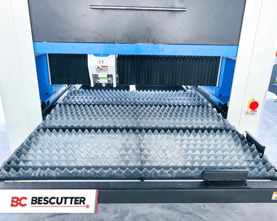 Bescutter #Cube-1313, IPG continuous wave fiber laser, 1400 watt, 51" X, 51" Y, 5" Z, 4' x 4' sheet, air - Image 7