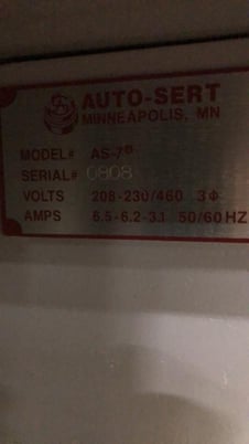 7.5 Ton, Auto-Sert #AS-7.5, Hydraulic Insertion Press, 6" stroke, S/N 00467, 2000 - Image 6