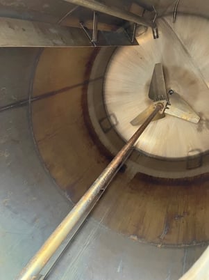 1000 gallon Stainless steel mix tank, 60" dia. x 90" straight side, dished top & bottom - Image 4