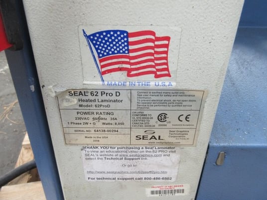 Seal #62-ProD, Heated Laminator, 230VAC, 50/60Hz, 35A, 2008 - Image 10