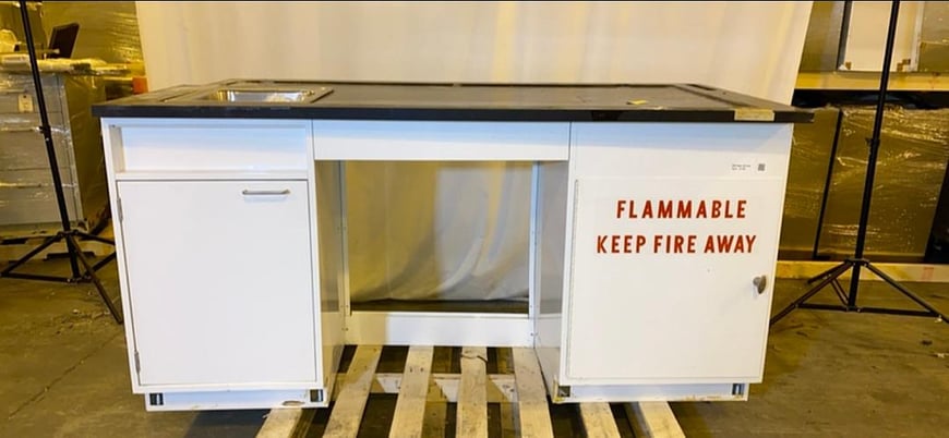 Fisher Hamilton, Flammable Cabinet Countertop & Sink, 72" L x 36" width x 36" H - Image 1