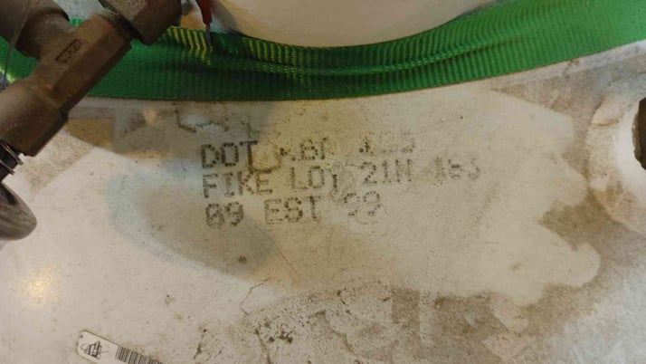 132 lbs. Fike, Fire Suppression Cylinder, FM-200 Agent, 32-130 F Temp. range, 360 psig @ 70 F, 2000 - Image 4