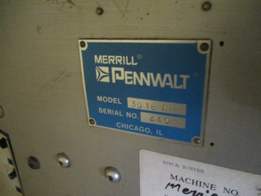 Merrill Pennwalt #30-16AH, Slat Counter with controls & bins, S/N 440, 230 V. - Image 4