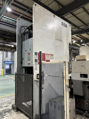 200 Ton, Aida #NC1-2000(2)E, single crank gap frame press, 54.7" x 33.1" bed, 9.84" stroke, 25-50 SPM, 4.33" - Image 4