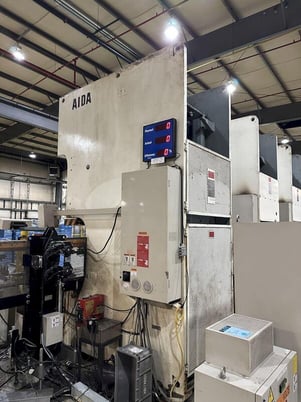 200 Ton, Aida #NC1-2000(2)E, single crank gap frame press, 54.7" x 33.1" bed, 9.84" stroke, 25-50 SPM, 4.33" - Image 9