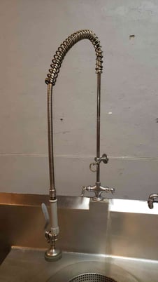 Stainless Steel Triple Sink Cafeteria Basins & Faucets, 12.5' length - Image 5