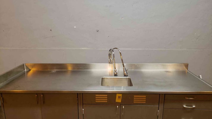 Kewaunee, Stainless Steel Lab Casework Benches w/2 Faucet Doors & Drawers, 96" L x 31" width x 36" H - Image 3