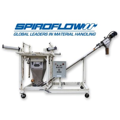 2 Ton, Spiroflow #2-FIBC, Bulk Bag Portable Unloader Discharger, Super Sac, w/ conveyor #FCS-412, hopper - Image 1