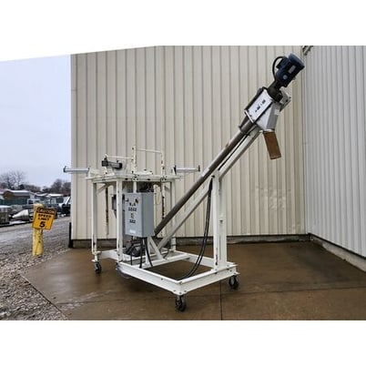 2 Ton, Spiroflow #2-FIBC, Bulk Bag Portable Unloader Discharger, Super Sac, w/ conveyor #FCS-412, hopper - Image 3