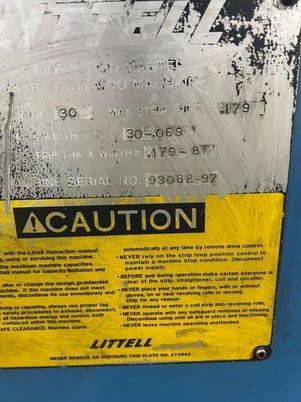 30" x .069" Littell #PM-30, powered coil straightener - Image 5