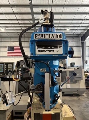 Summit #VS-350B, vertical milling machine, 10" x50"table, 3 HP, Fagor digital read out, pneumatic draw bar - Image 8
