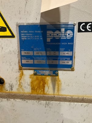 Polo #SB-A0.4, Paper Filtration Coolant Tank Unit, 400 V, 2000 - Image 2