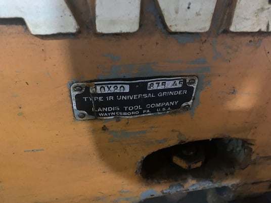 10" x 20" Landis #1R, universal cylindrical grinder, 12" diameter x 1" W x 5" hole wheel, ID attachment - Image 5