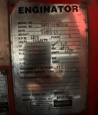 1500 KW Waukesha #9390GSI, 1200 RPM, 480 VAC, 171 hours - Image 11