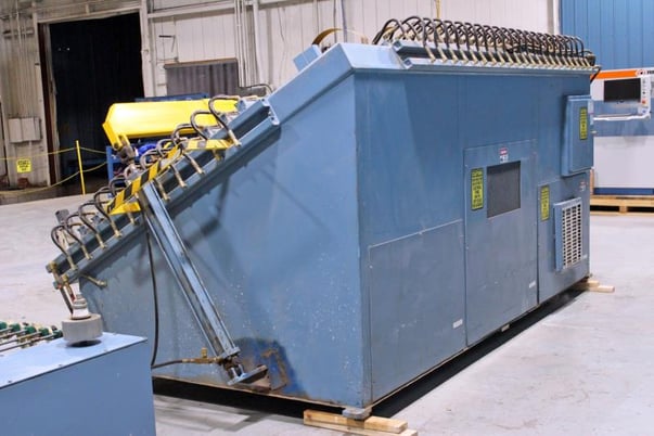 L & L #DA-80H, RF Edge Gluer, 64" x 124" x 4-1/2" capacity, 10 kw gen, 5 HP hydraulic, 2" bore, 4" stroke - Image 9