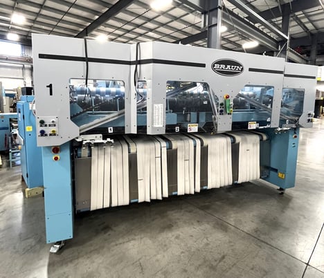 3-Station Braun #PS3SF-130, Spreader Feeder, 1 HP, 480 V, 2017 Specsheet Photo(9 available) Link - Image 1