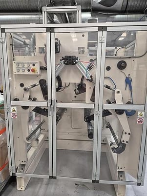 Laem #V160-500, doctor rewinder, 20" wide, 24" unwind/rewind, splice table, fife web guide, 2015 - Image 2