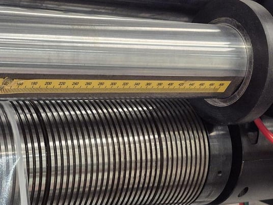 Laem #V160-500, doctor rewinder, 20" wide, 24" unwind/rewind, splice table, fife web guide, 2015 - Image 5