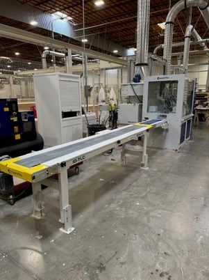 Superfici Moulding Sprayer, 10' belt, 11.8" 04 head, 80-240 FPM, w/ Sander & Conveyor, 2023 - Image 8