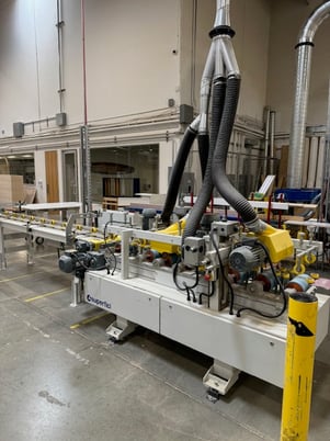 Superfici Moulding Sprayer, 10' belt, 11.8" 04 head, 80-240 FPM, w/ Sander & Conveyor, 2023 - Image 10