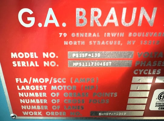 3-Station Braun #PS3SF-130, Spreader Feeder, 1 HP, 480 V, 2017 - Image 9