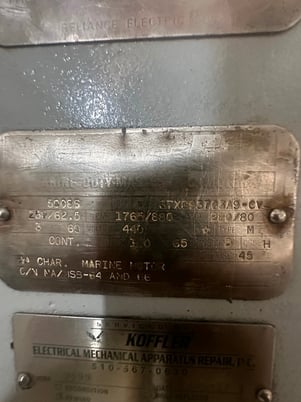 250/62.5 HP 1765/880 RPM Reliance, Frame 5008S, ODP, 280 A, 440 Volts, reconditioned - Image 4