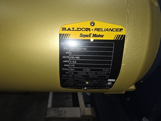 Airlock #RV12-6, 1175 RPM, Fr.184C, Control panel, 2 HP Baldor motor - Image 2