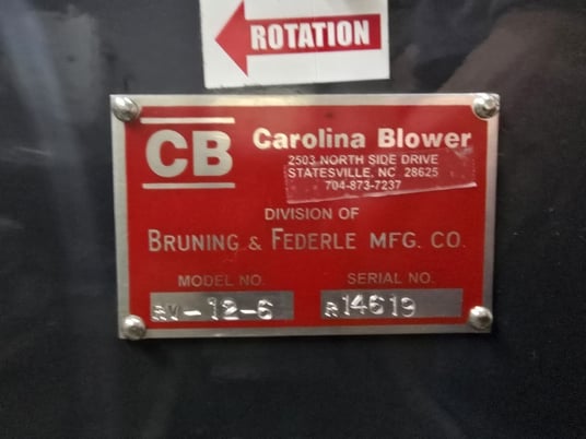 Airlock #RV12-6, 1175 RPM, Fr.184C, Control panel, 2 HP Baldor motor - Image 4