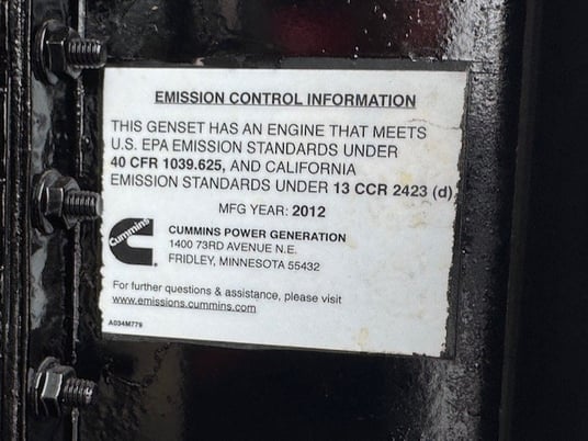 300 KW Cummins #C300D6R, diesel generator, sound attenuated enclosure, 240/480 Volts, 5846 hours, 2012 - Image 8