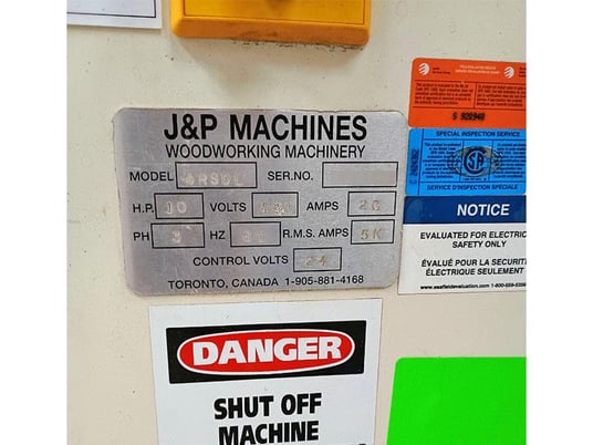J & P Machines #4-RSDC, Pocket Hole Boring Machine Throughfeed, 10-15 PPM, 1.5"-6" Width capacity - Image 6