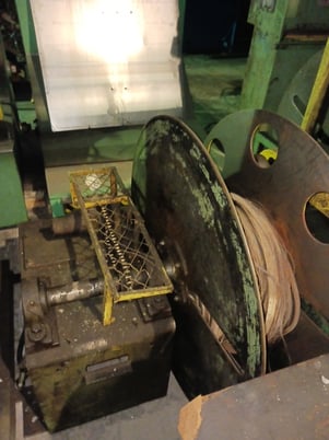 Oscillating Scrap Winder, 13" width x 44" diameter Spool, Hydraulically Driven, Makeshift Guard - Image 1