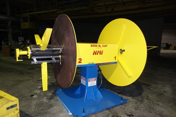 8000 lb. HMI, Double Mandrel Coil Reel, 16"-20" ID x 72" outside dimensions x 12" width Coil - Image 1